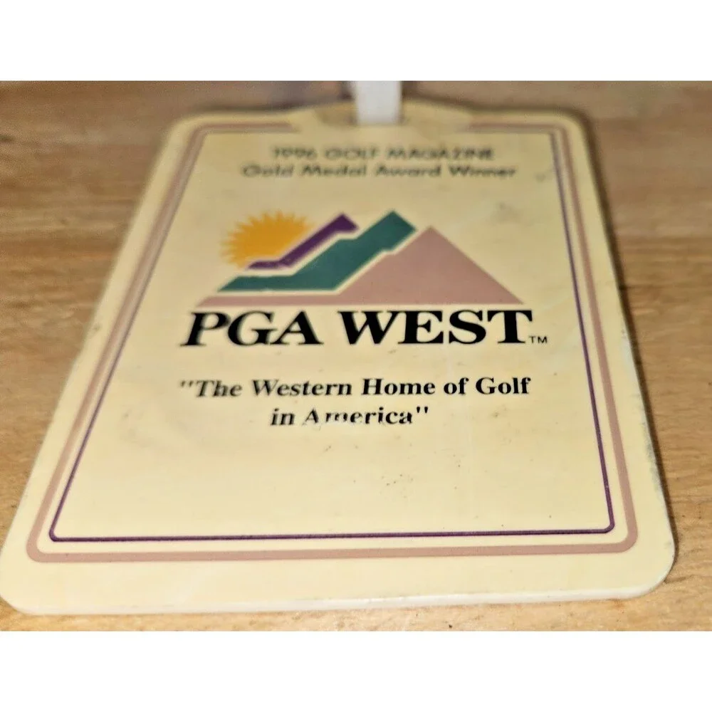 VTG 1997 PGA WEST Golf Bag Tag Arnold Palmer Jack Nicklaus Course CALIFORNIA